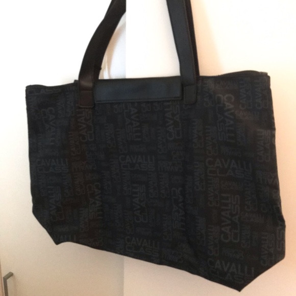 Just Cavalli Cavalli Class Roberto Cavalli Tote Bag Black Big - Picture 2 of 2